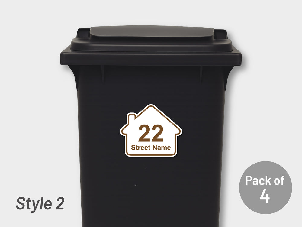 [Set of 4] Printed Bin Address Label / House Name