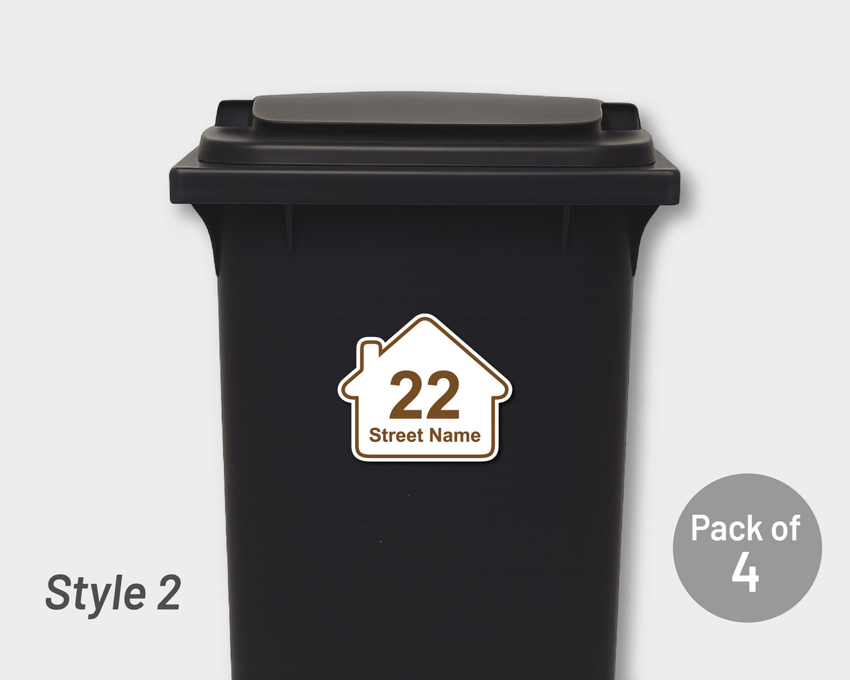 [Set of 4] Printed Bin Address Label / House Name
