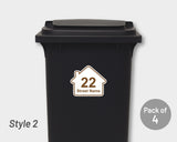 [Set of 4] Printed Bin Address Label / House Name