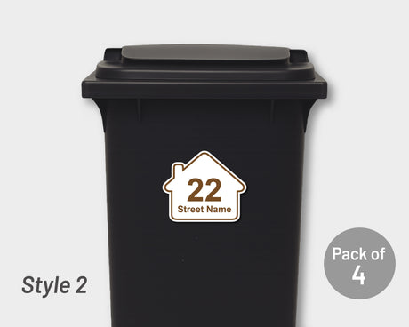 [Set of 4] Printed Bin Address Label / House Name