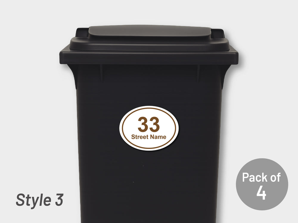 [Set of 4] Printed Bin Address Label / House Name