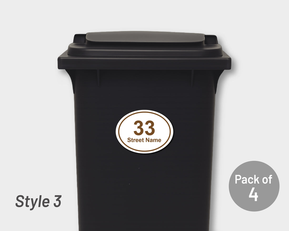 [Set of 4] Printed Bin Address Label / House Name