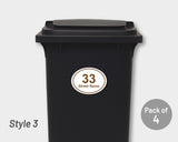 [Set of 4] Printed Bin Address Label / House Name