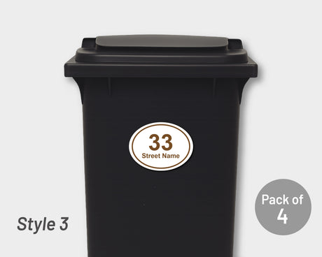 [Set of 4] Printed Bin Address Label / House Name