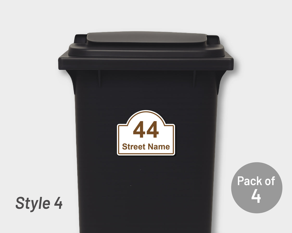 [Set of 4] Printed Bin Address Label / House Name