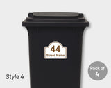 [Set of 4] Printed Bin Address Label / House Name
