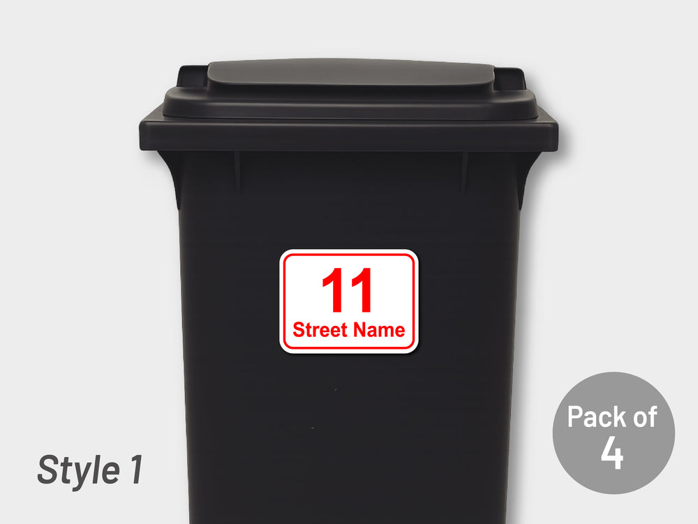 [Set of 4] Printed Bin Address Label / House Name