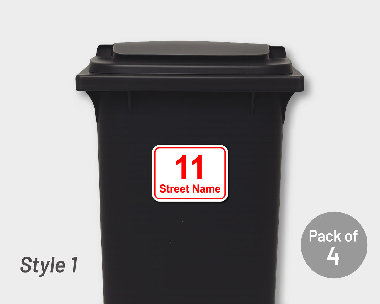 [Set of 4] Printed Bin Address Label / House Name