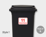 [Set of 4] Printed Bin Address Label / House Name