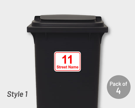 [Set of 4] Printed Bin Address Label / House Name