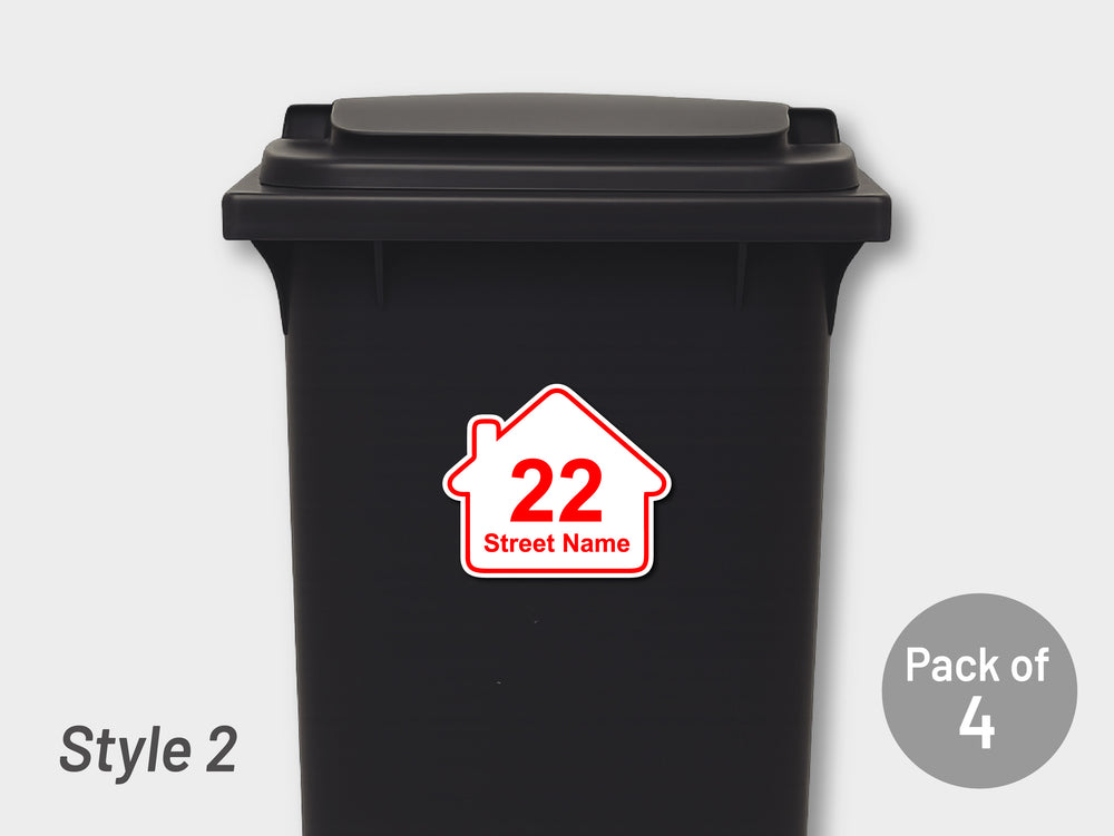 [Set of 4] Printed Bin Address Label / House Name
