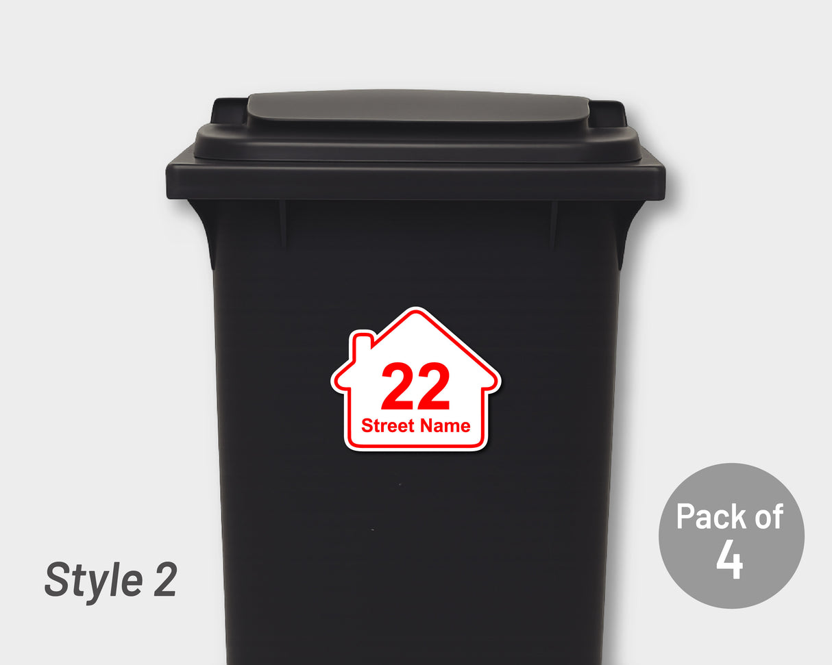 [Set of 4] Printed Bin Address Label / House Name