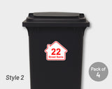 [Set of 4] Printed Bin Address Label / House Name