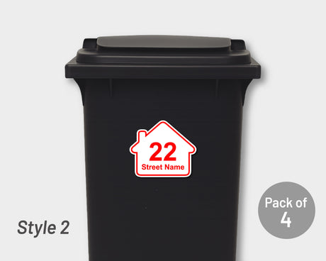 [Set of 4] Printed Bin Address Label / House Name