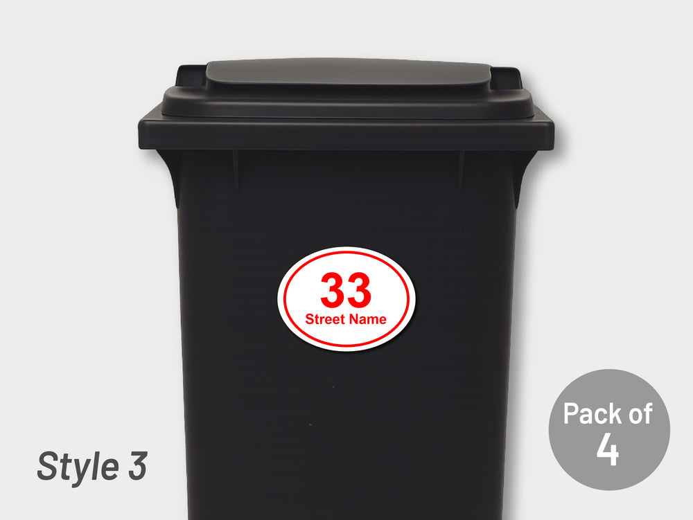 [Set of 4] Printed Bin Address Label / House Name