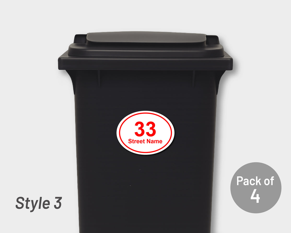 [Set of 4] Printed Bin Address Label / House Name