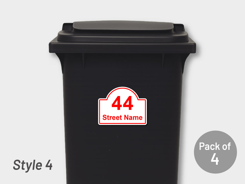 [Set of 4] Printed Bin Address Label / House Name
