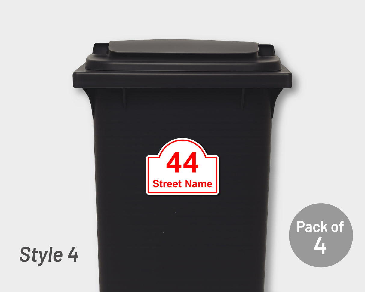 [Set of 4] Printed Bin Address Label / House Name
