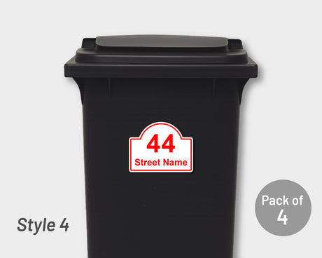 [Set of 4] Printed Bin Address Label / House Name