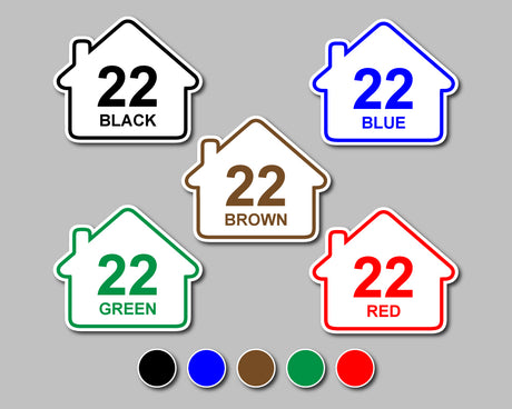 [Set of 4] Printed Bin Address Label / House Name