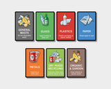 Pack of 7 Premium Wheelie Bin Waste Type Stickers