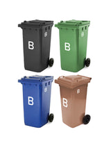 Pack of 4 Large & 4 Small Wheelie Bin Number Stickers (Pick from 0-9, A-D), Plain White Waterproof Self-Adhesive Vinyl Stickers