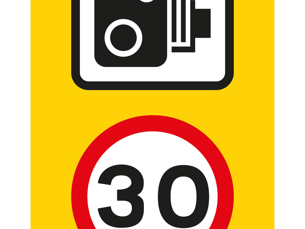 Pack of 3 Speed Camera and Speed Limit Wheelie Bin Sticker Signs (Various Speeds)