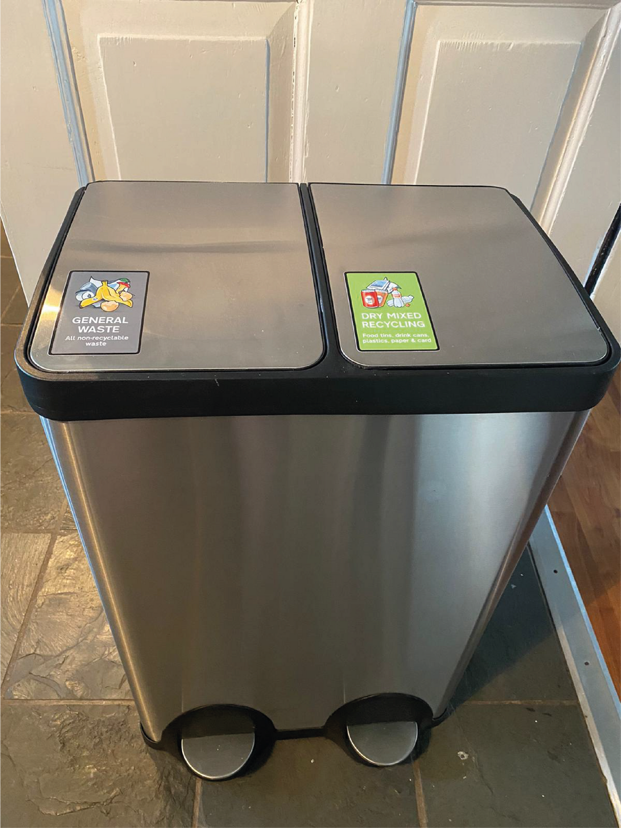 Pack of 7 Premium Wheelie Bin Waste Type Stickers