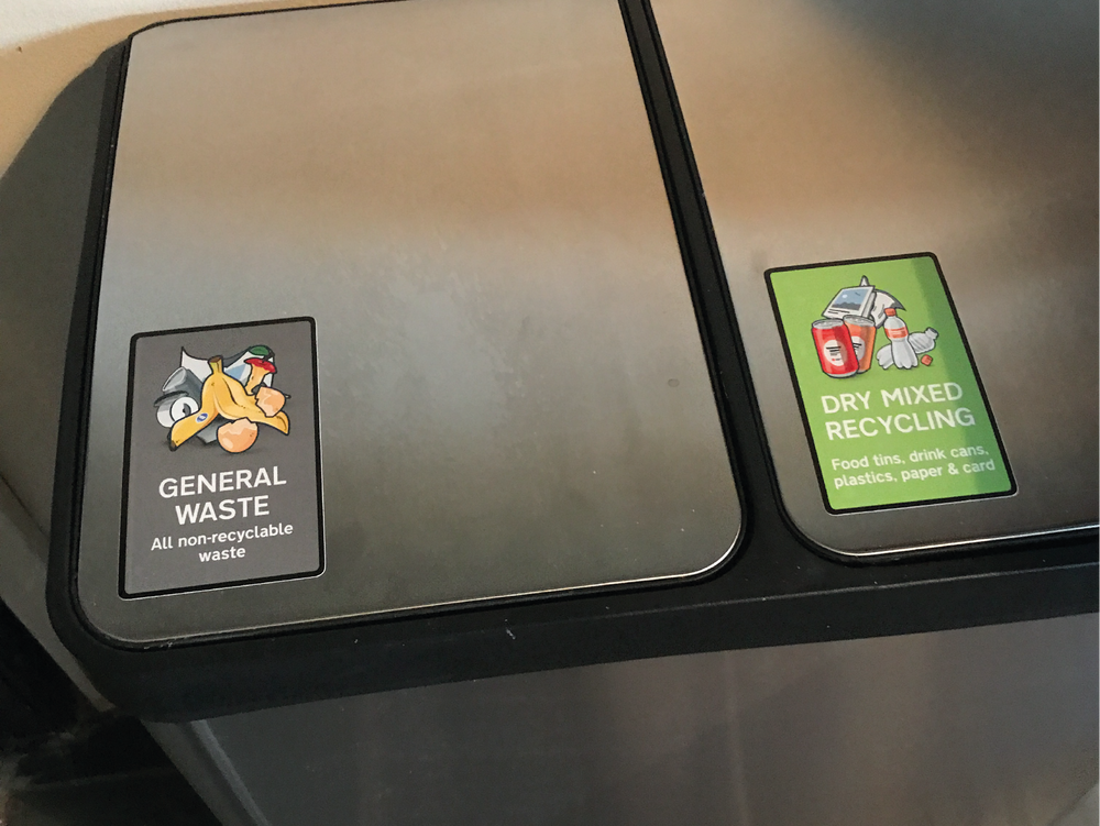 Pack of 7 Premium Wheelie Bin Waste Type Stickers