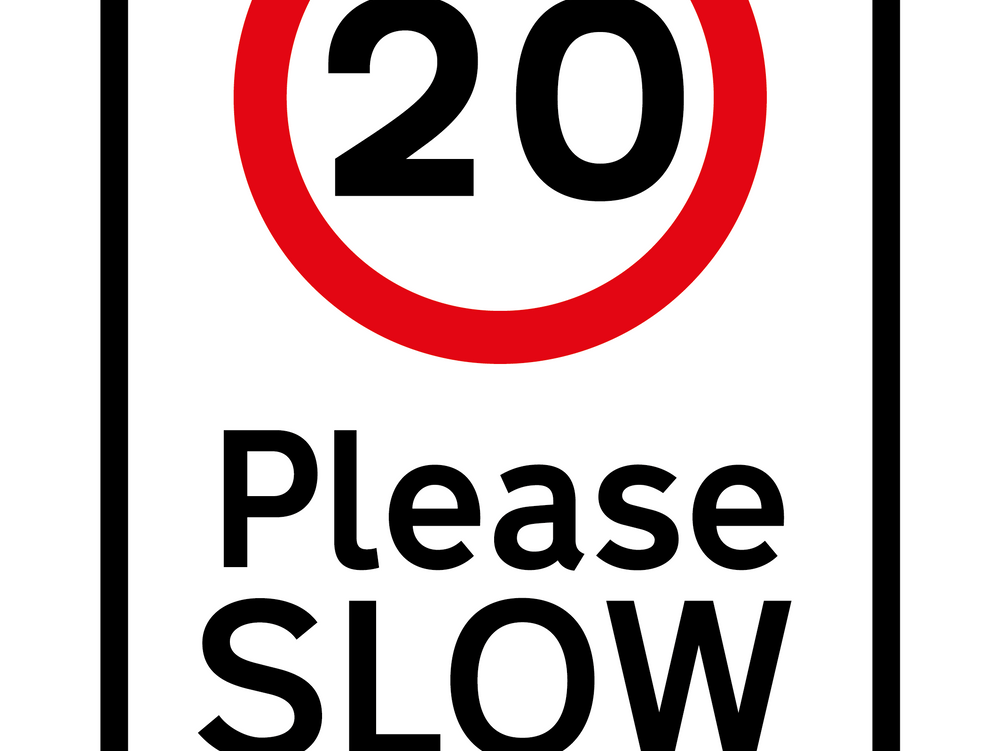 Pack of 3 Please Slow Down Road Safety Wheelie Bin Stickers (Various Speeds)