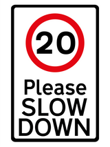 Pack of 3 Please Slow Down Road Safety Wheelie Bin Stickers (Various Speeds)