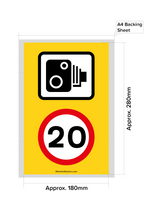 Pack of 3 Speed Camera and Speed Limit Wheelie Bin Sticker Signs (Various Speeds)