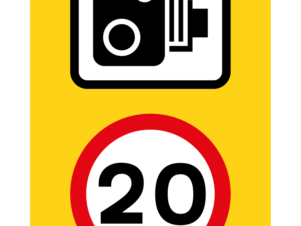 Pack of 3 Speed Camera and Speed Limit Wheelie Bin Sticker Signs (Various Speeds)