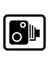 Pack of 3 Speed Camera Traffic Warning Sticker Signs (A5)