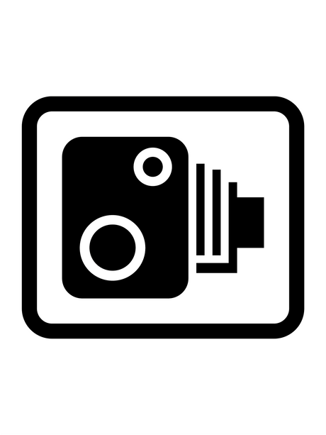 Pack of 3 Speed Camera Traffic Warning Sticker Signs (A5)