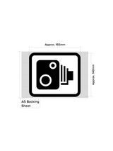 Pack of 3 Speed Camera Traffic Warning Sticker Signs (A5)