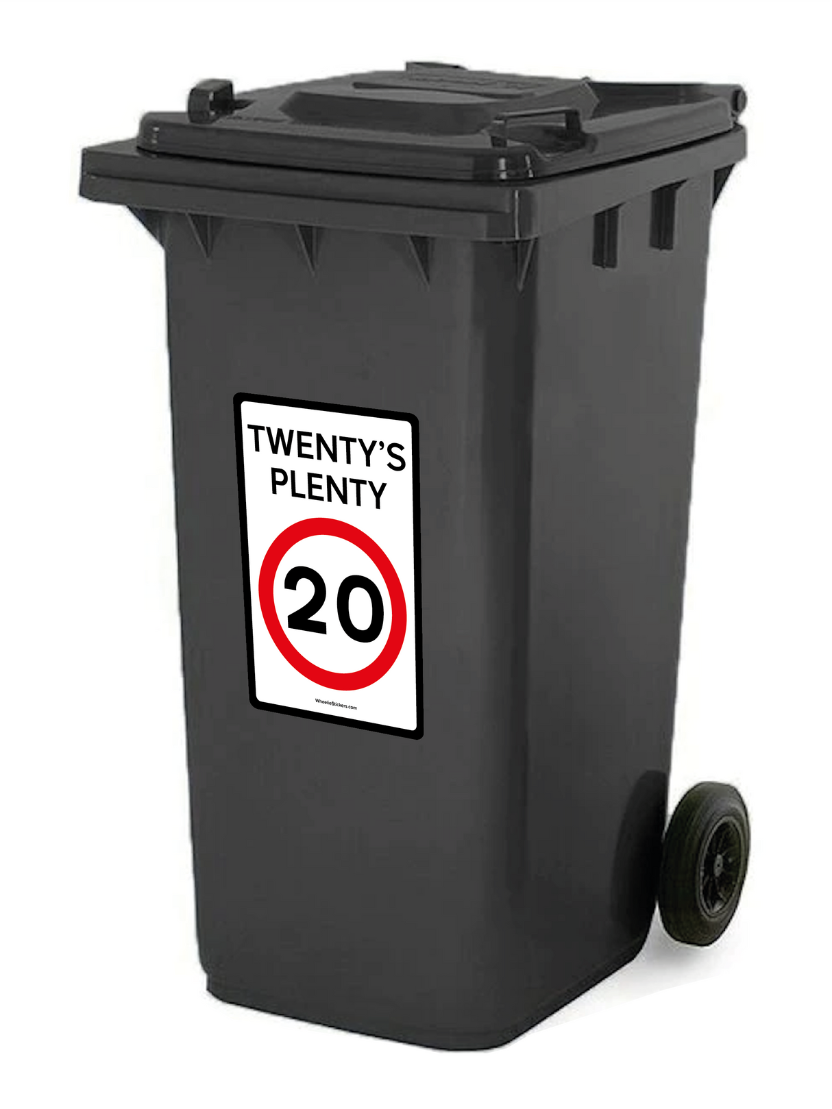 Pack of 3 Twenty's Plenty, Road Safety Wheelie Bin Sticker Signs