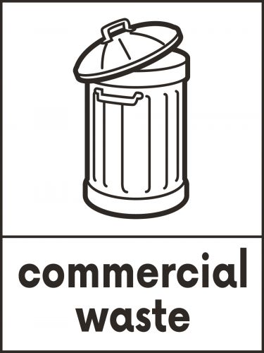 Recycling Sticker - Commercial Waste (WRAP Compliant)