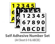 Printed Sticker Set - Bin Numbers