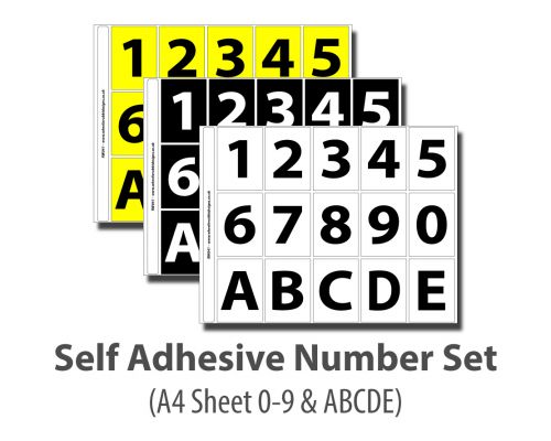 Printed Sticker Set - Bin Numbers
