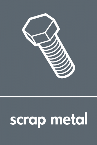 Recycling Sticker - Scrap Metal (WRAP Compliant)