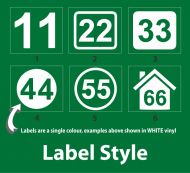 Bin Number Label - Regular