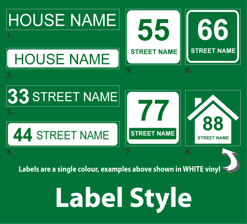 House Number and Street Name for Bins and Recycle waste containers A3-420x297mm, Laminated Vinyl stika.co Pack of 4 Personalised Rainbow Leopard Wheelie bin stickers White Self-adhesive Stickers 